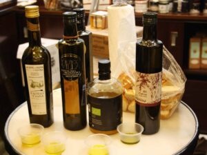 Different olive oils from Spain during the tasting copy Different olive oils from Spain during the tasting copy
